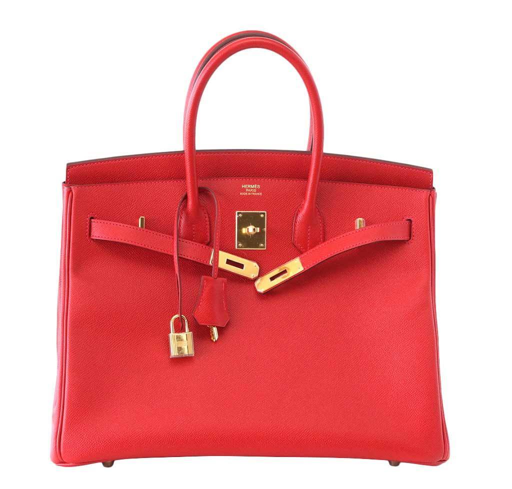 HermesBirkin 35 Rouge Casaque Epsom Bag GHW - Product Image 2