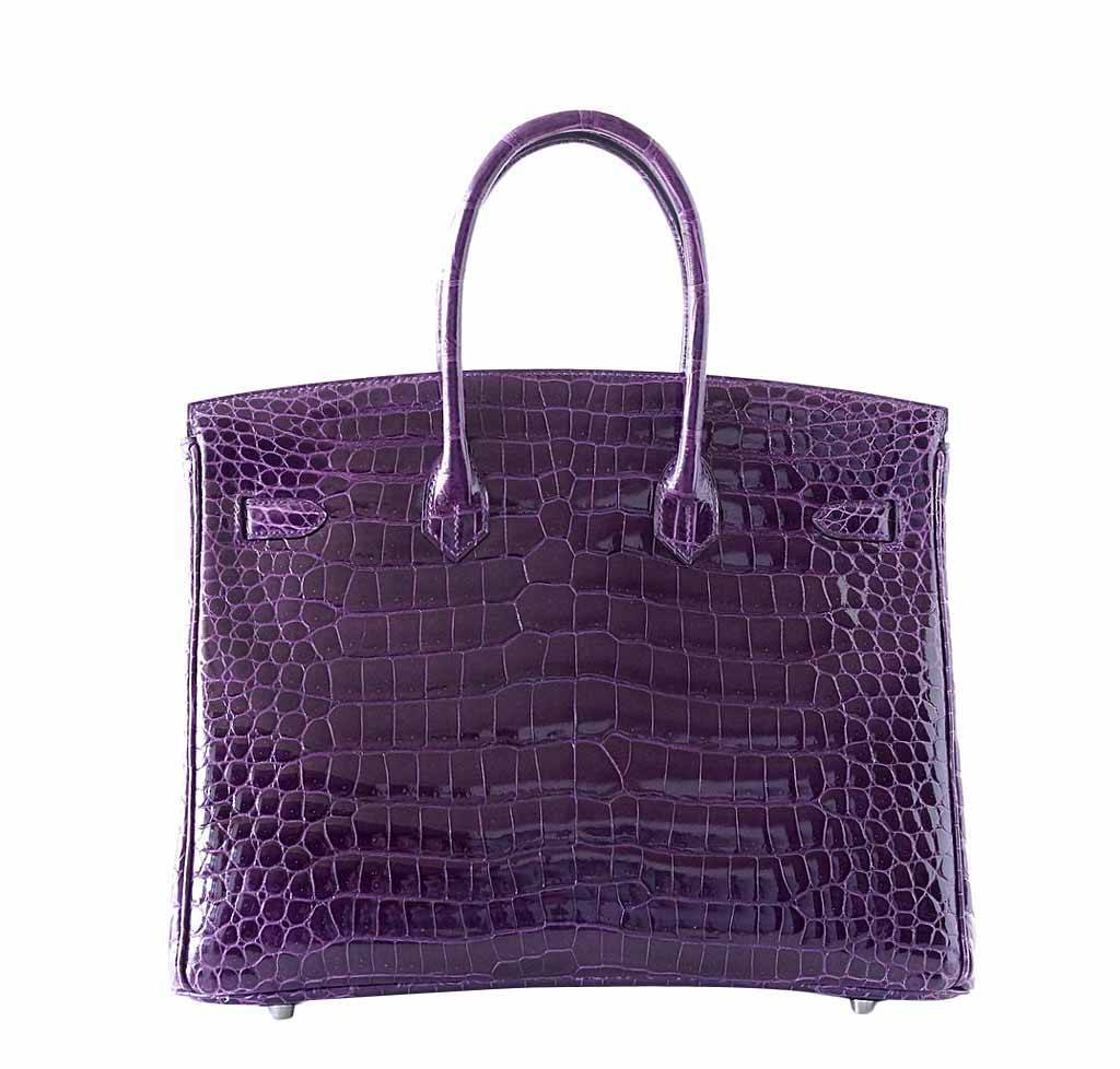 HermesBirkin 35 Crocodile Amethyst Bag - Product Image 2