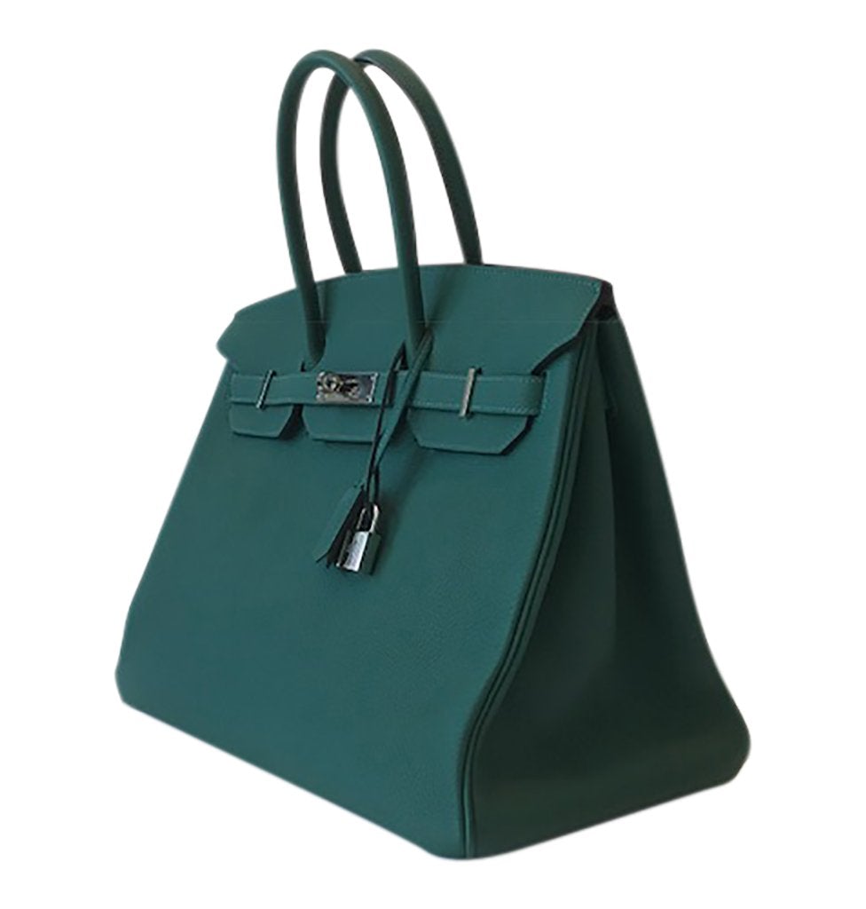 HermesTogo Birkin 35cm Borsa a mano Malachite PHW