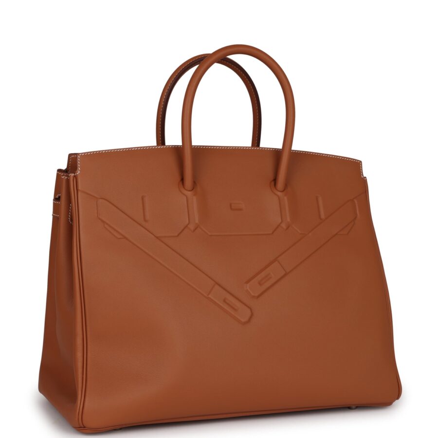 Hermes Birkin Shadow 35 Gold Swift Palladium Hardware | Studio Nafay