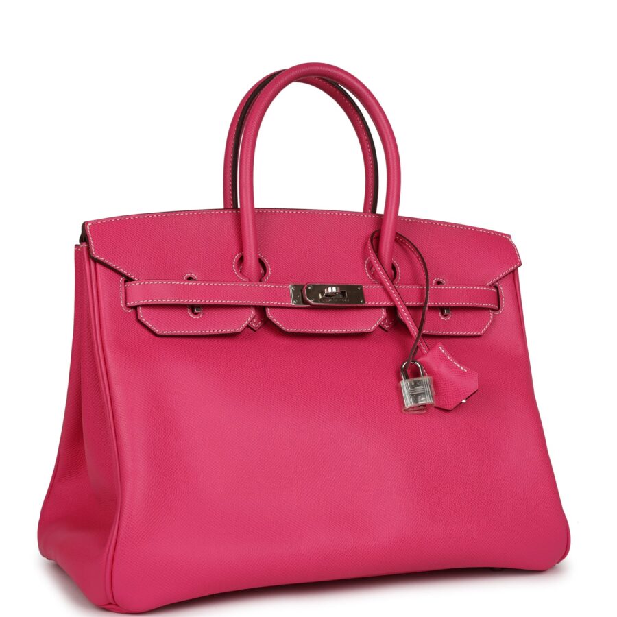 Hermes Birkin 35 Rose Tyrien Candy Epsom Palladium Hardware | Studio Nafay