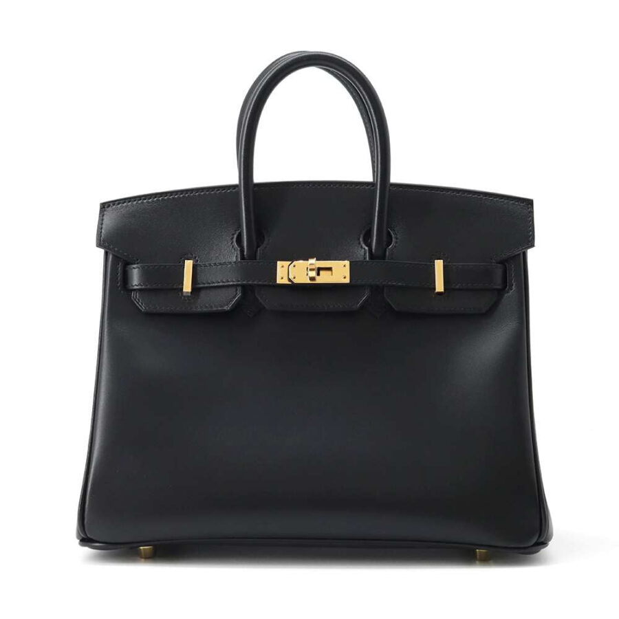 HERMES Birkin Black Tadelakt Leather Size 25 | Studio Nafay