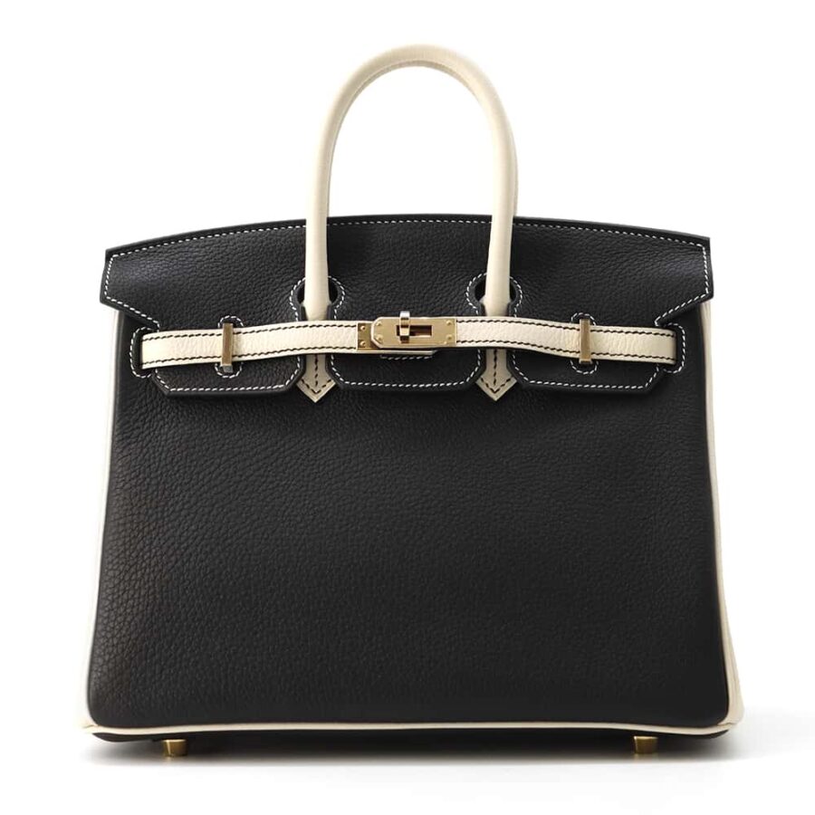 HERMES Birkin SPO Black/ Craie Togo Leather Size 25 | Studio Nafay