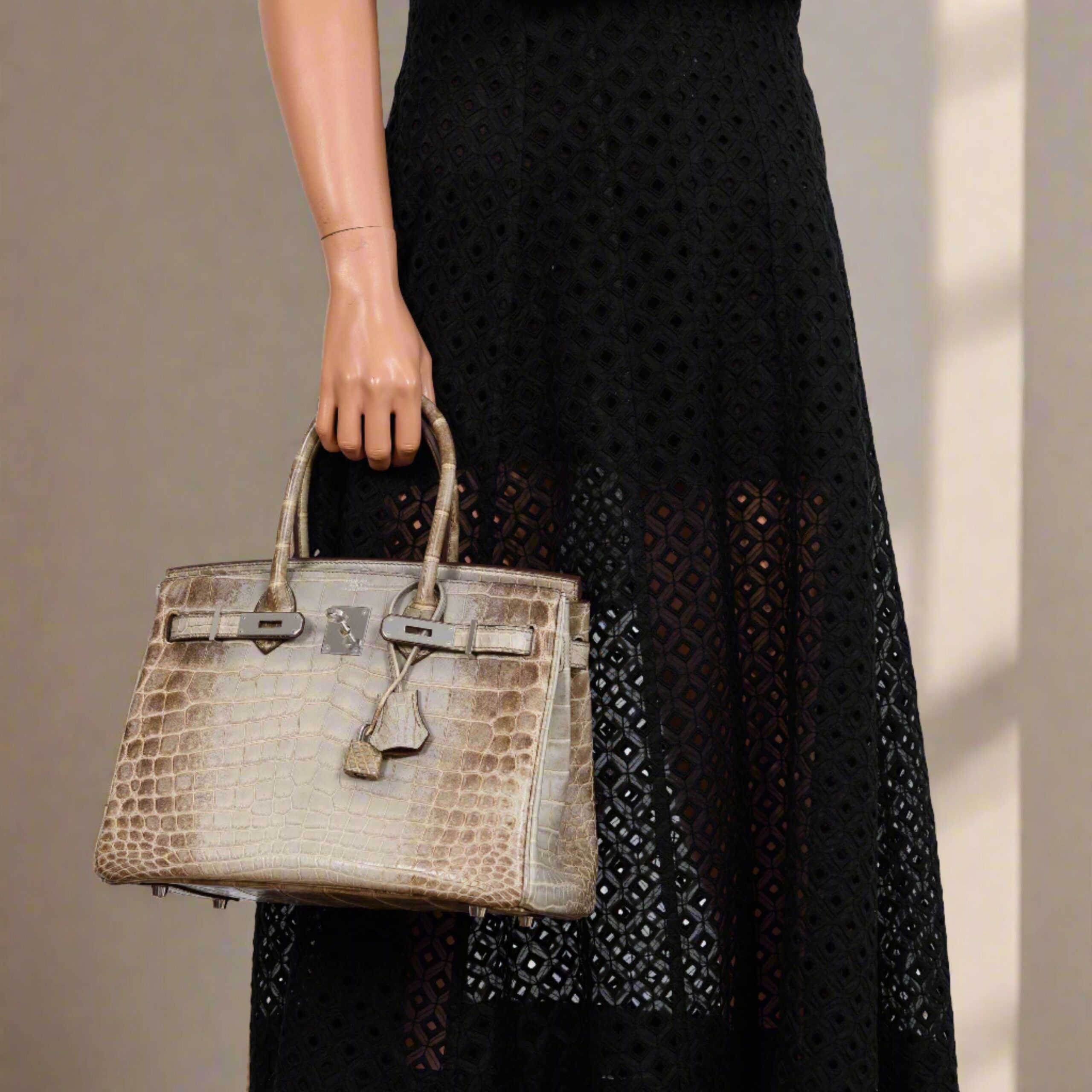 HermesBirkin 30 Gris Cendre Himalayan Niloticus Crocodile Palladium Hardware - Product Image 2