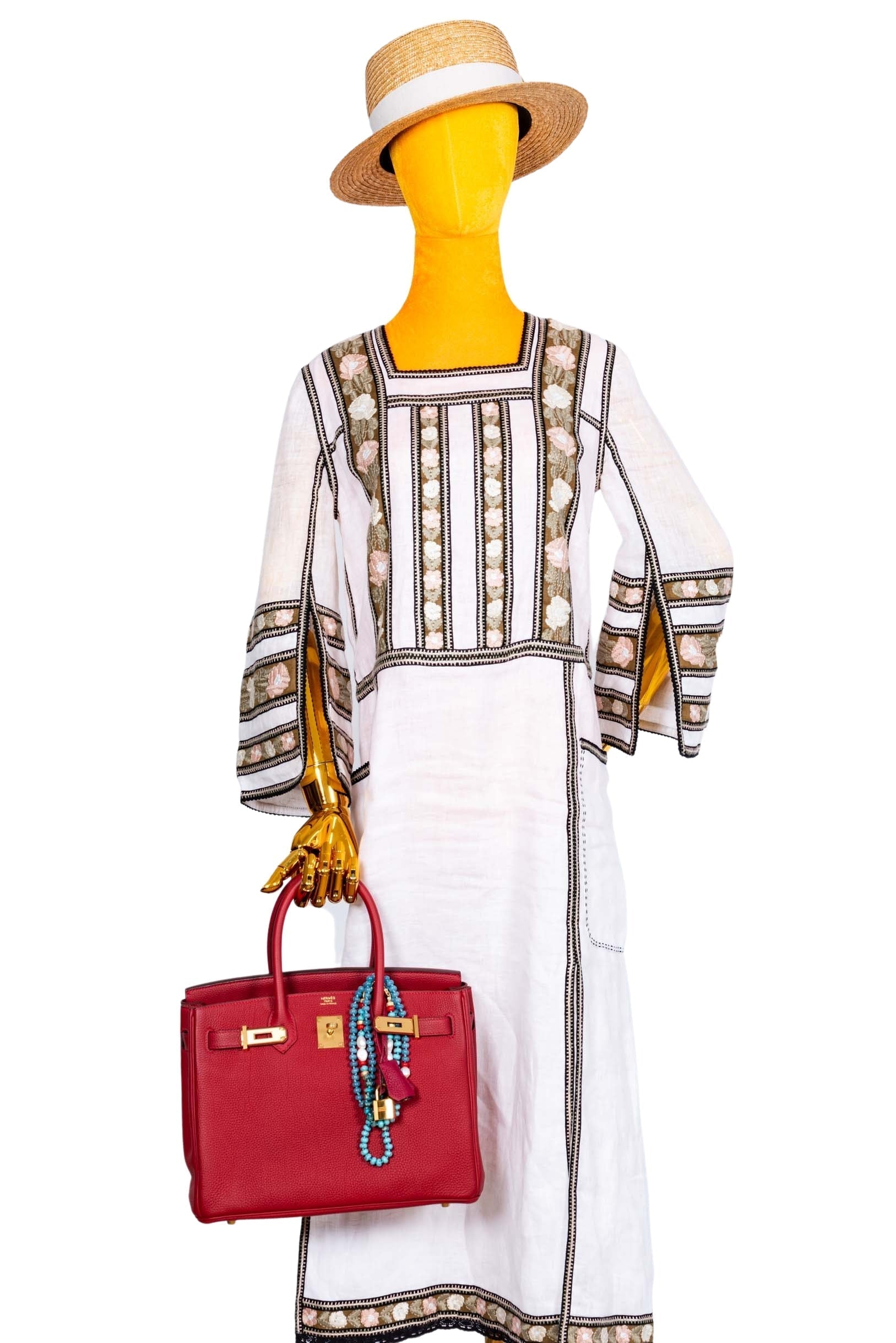 HermesBirkin 30 Rouge Vif Togo with Gold Hardware