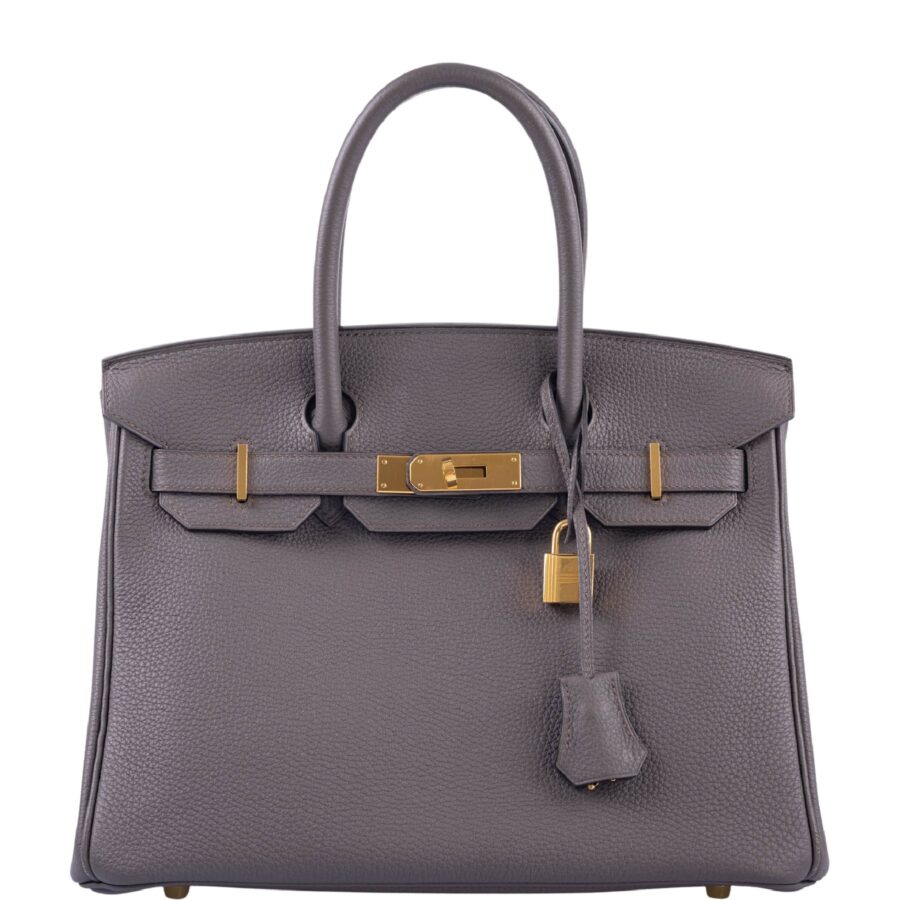 HermesBirkin 30 Etain Togo with Gold Hardware | Studio Nafay