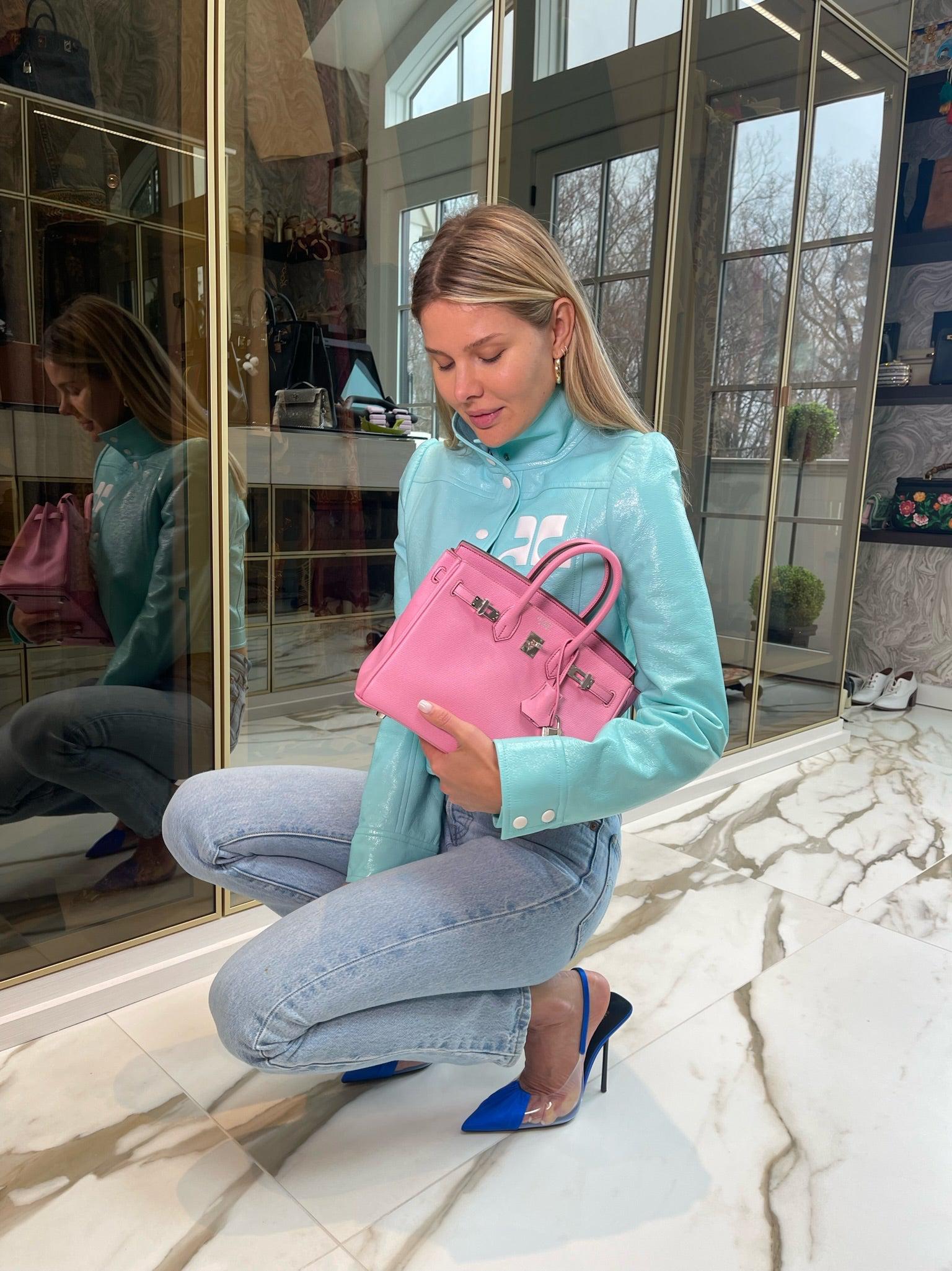 HermesBirkin 25 HSS Bubblegum Pink 5P Epsom with Palladium Hardware