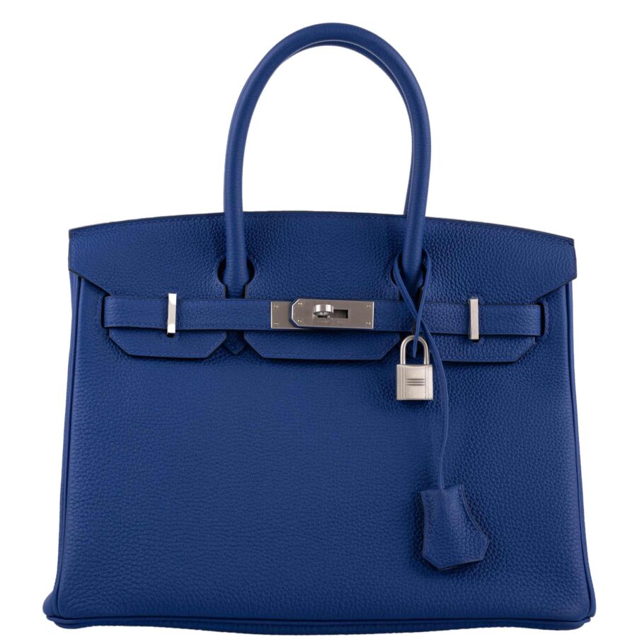 HermesHSS Birkin 30 Blue Electric Togo with Brushed Palladium Hardware -, D | Studio Nafay