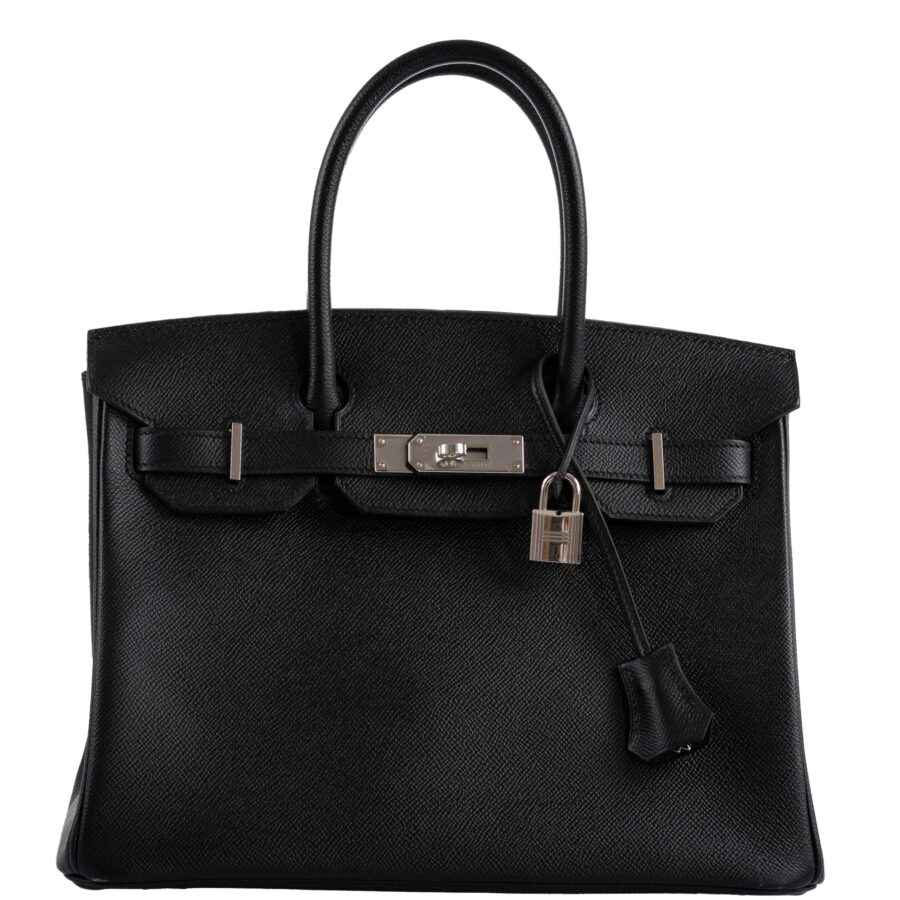 HermesBirkin 30 Black Epsom with Palladium Hardware -, D | Studio Nafay