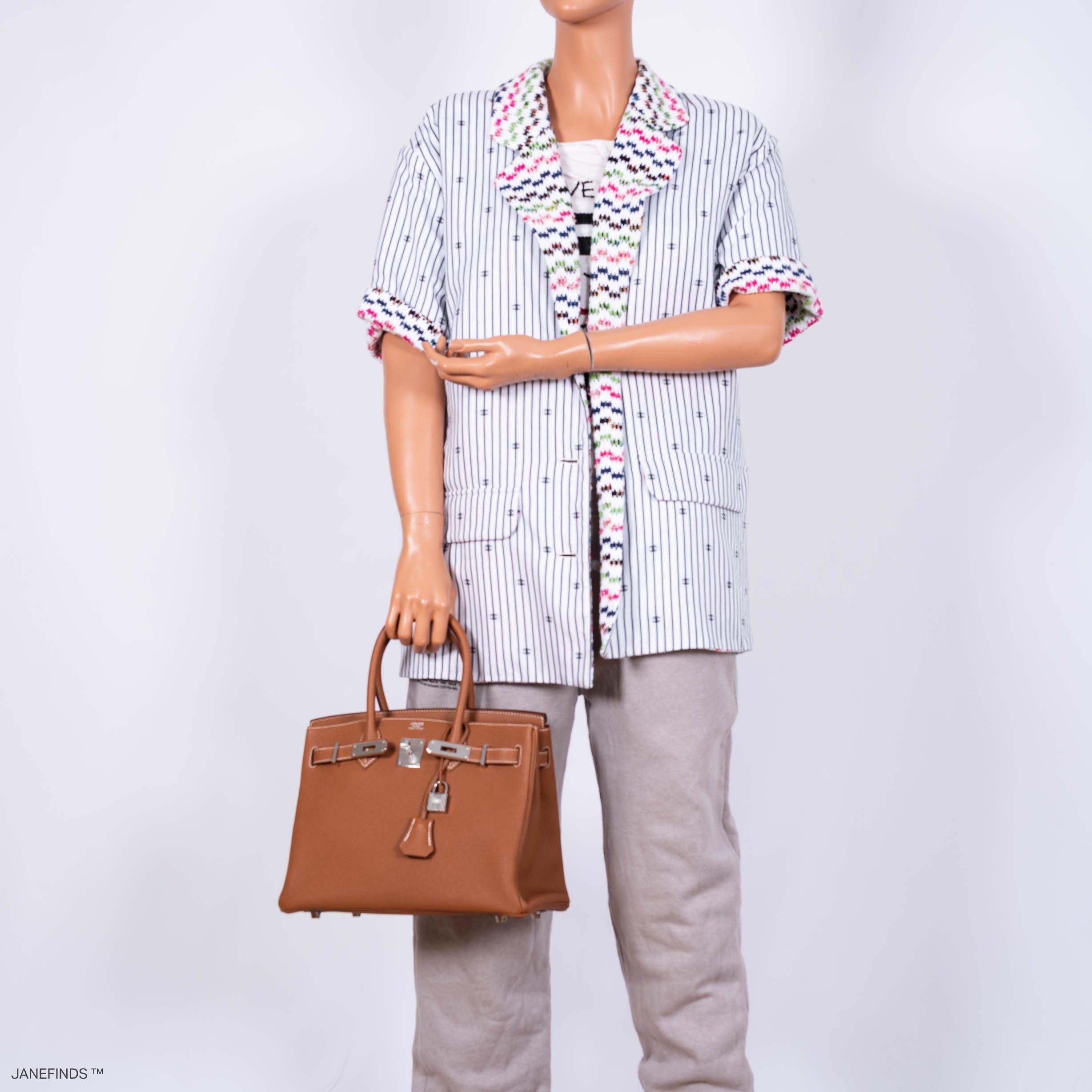 HermesBirkin 30 Gold Togo with Palladium Hardware -, Y