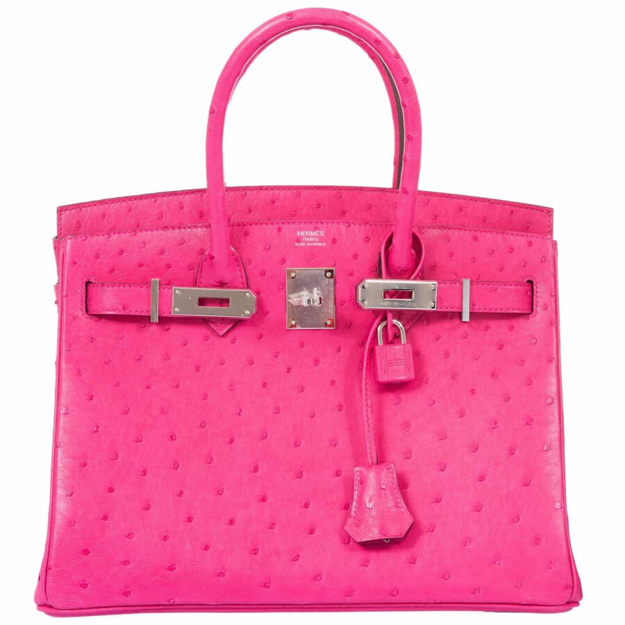 HermesBirkin 30 Rose Tyrien Ostrich Palladium Hardware -, Y | Studio Nafay