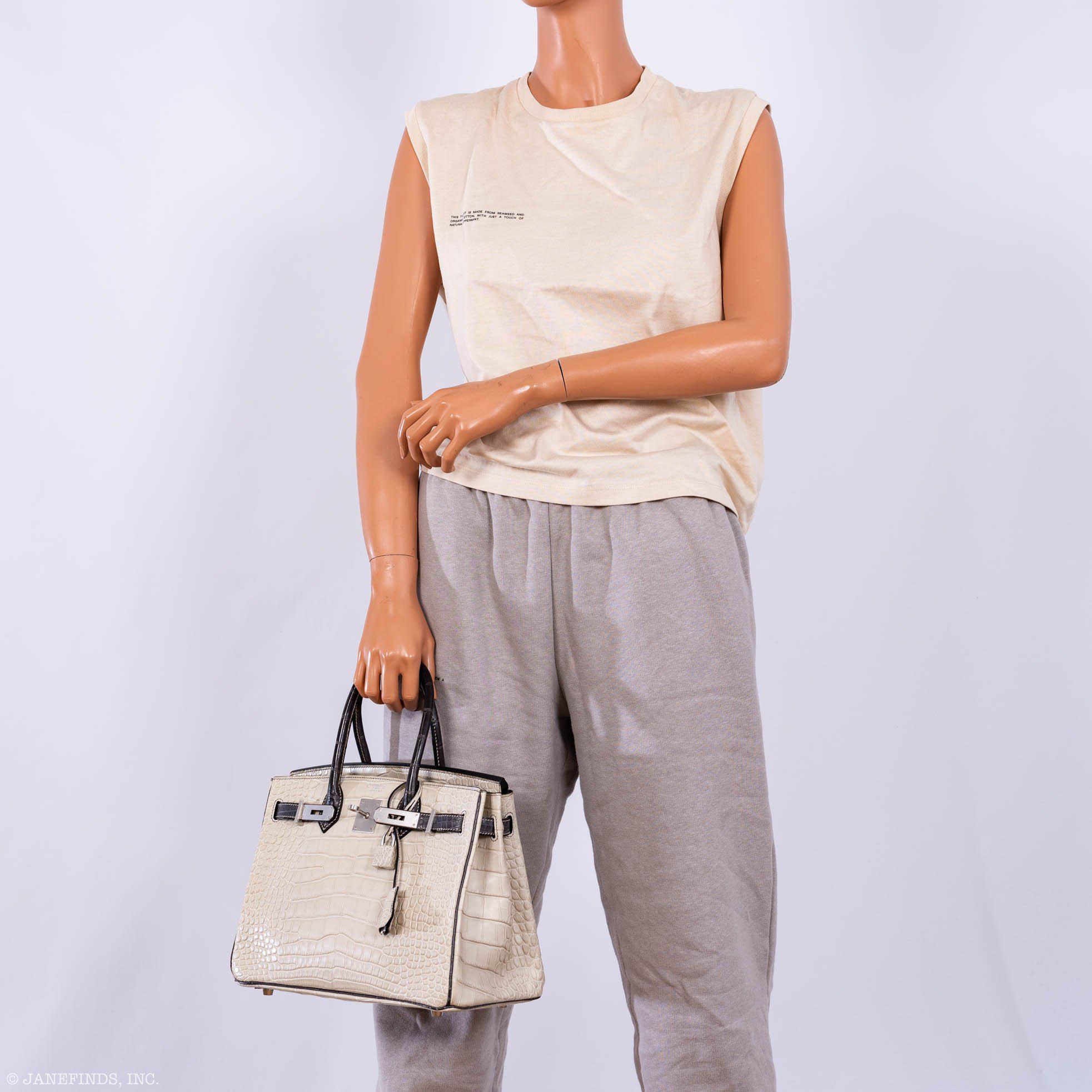 HermesBirkin 30 HSS Beton & Graphite Matte Alligator Brushed Palladium Hardware - Product Image 2