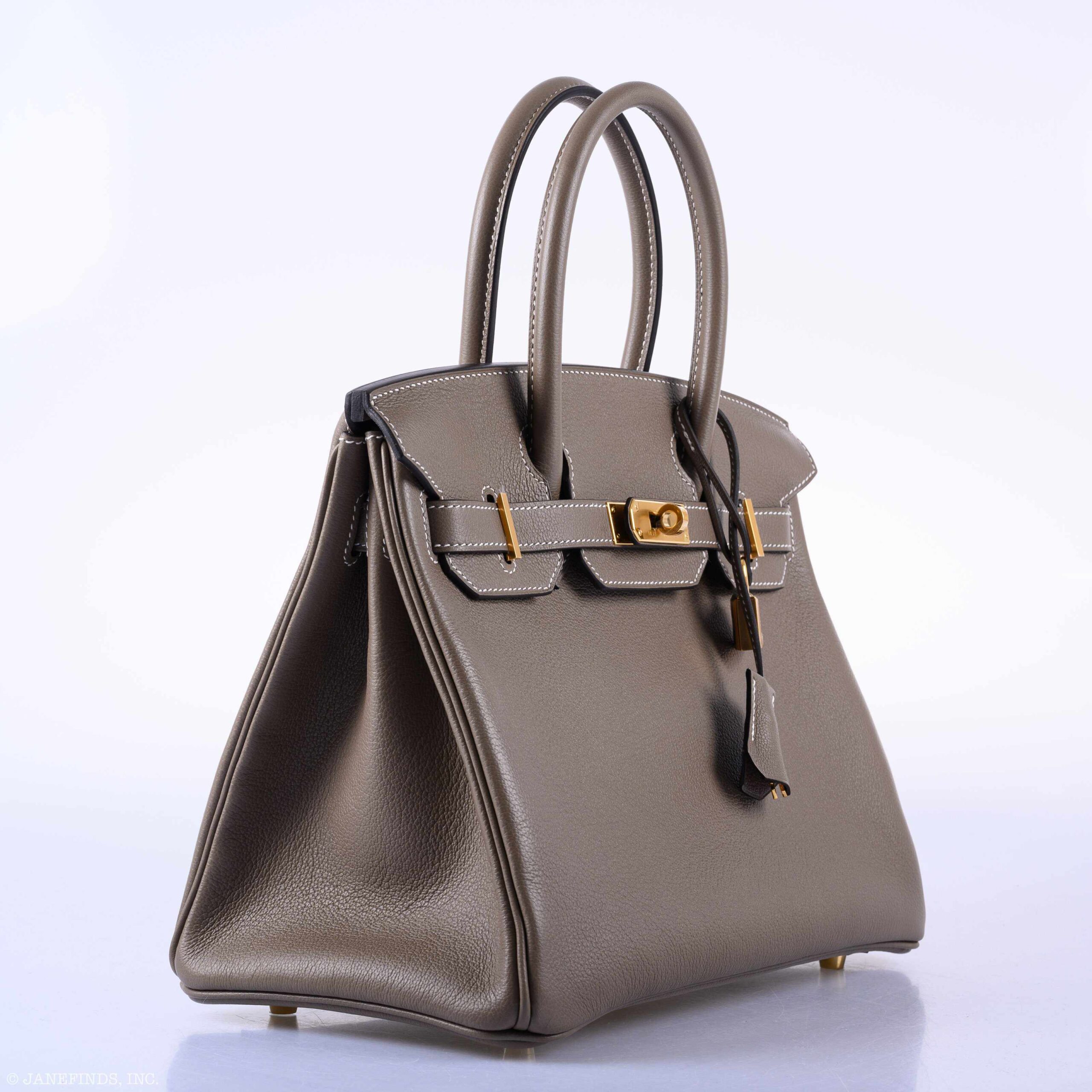 HermesBirkin 30 Etoupe Taurillon Novillo Gold Hardware -, D
