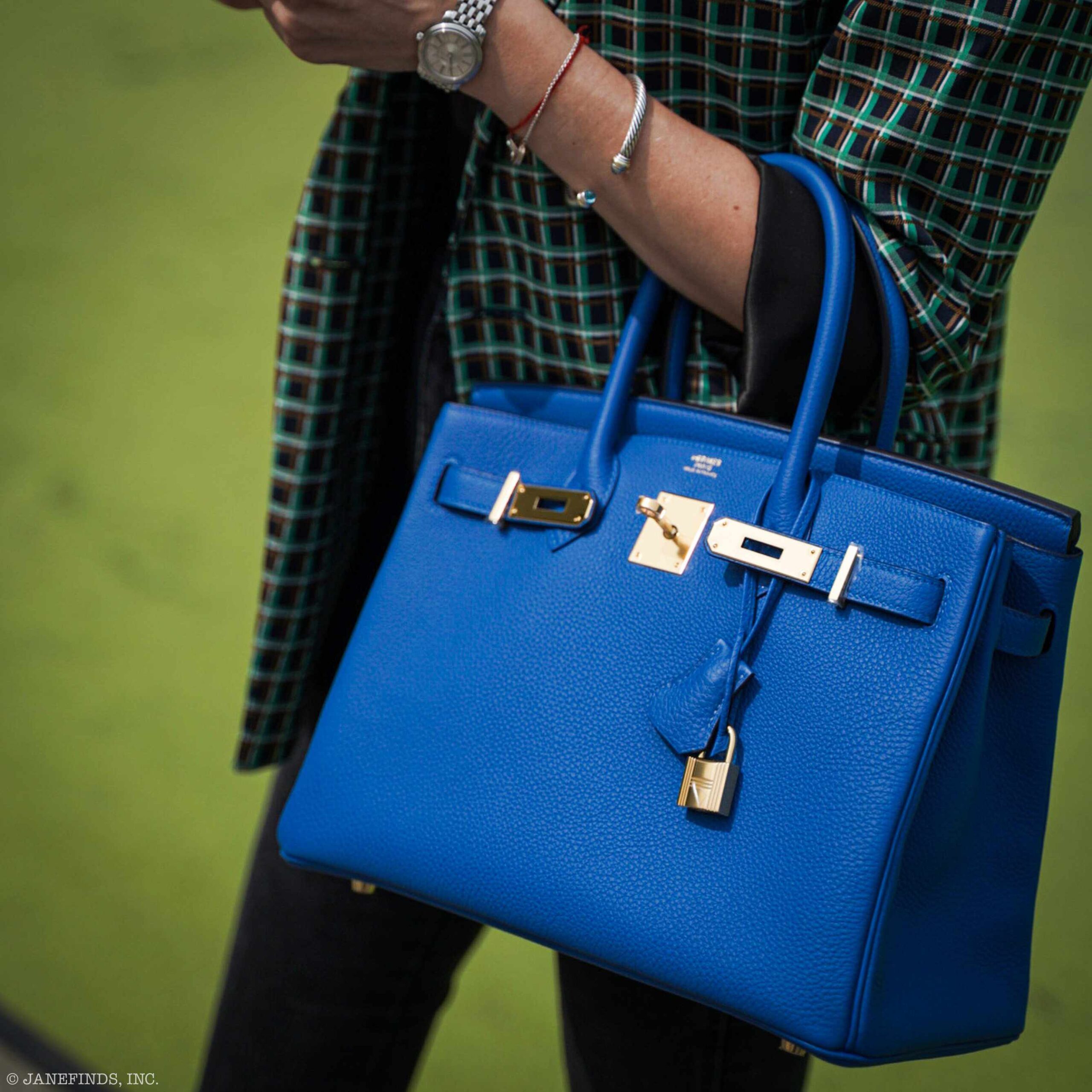 HermesBirkin 30 Blue Zellige Togo Gold Hardware