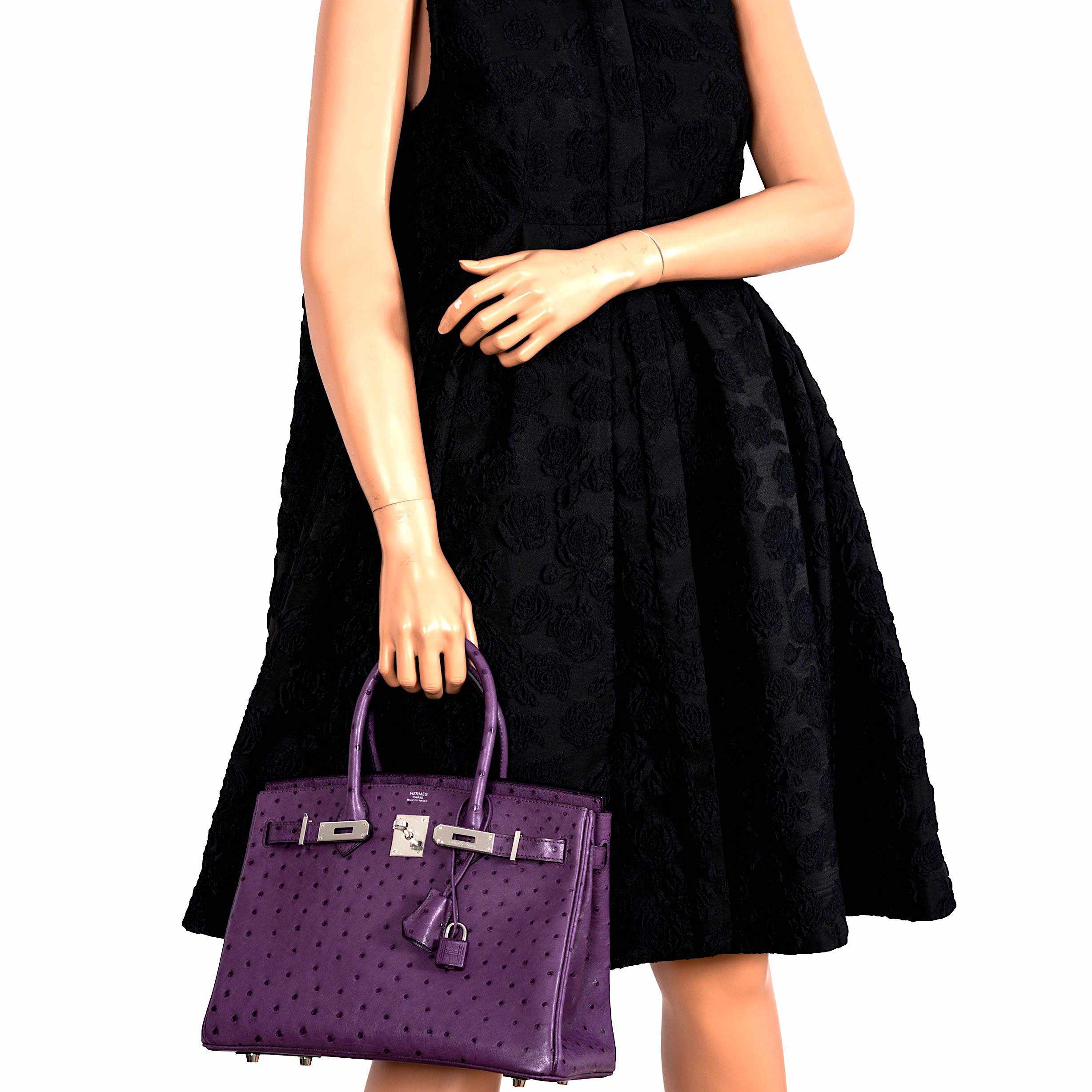 HermesBirkin 30 Violine Ostrich Palladium Hardware - Product Image 2