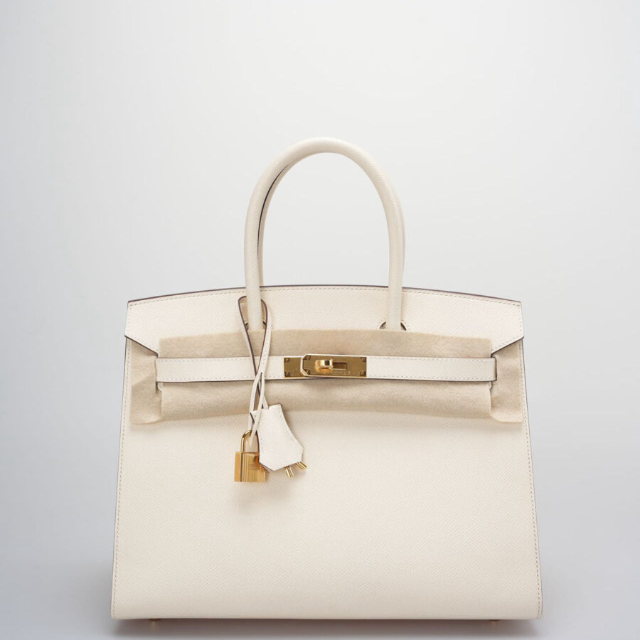 Hermes Birkin 30 Sellier Bag in Nata Epsom Leather with Gold Hardware | Studio Nafay