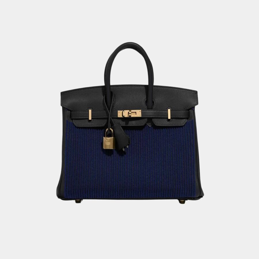 Birkin 25 Cote a Cote Tuffetage Swift Caban - Bleu Saphir | Studio Nafay