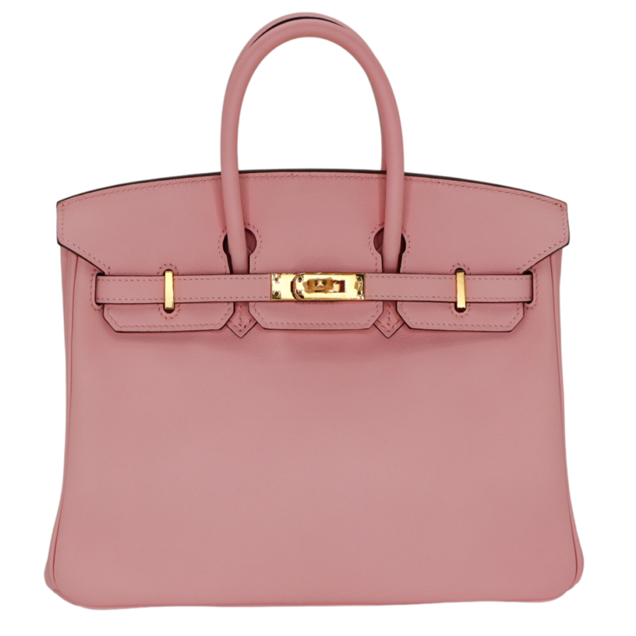 Hermes25cm Birkin Rose Sakura Swift Leather Gold Hardware | Studio Nafay