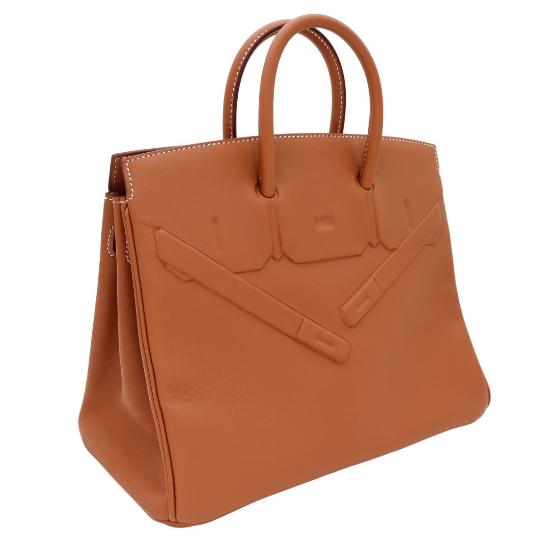 Hermes25cm Birkin Shadow Gold Swift Leather