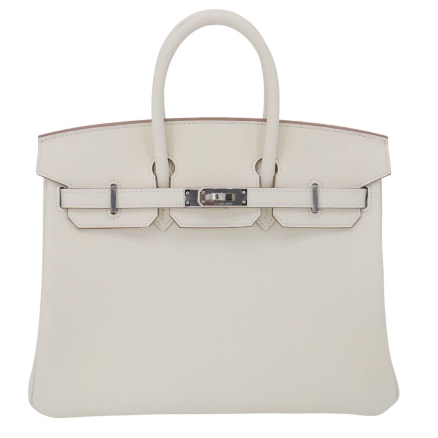 Hermes25cm Birkin Mushroom Swift Leather Palladium Hardware | Studio Nafay
