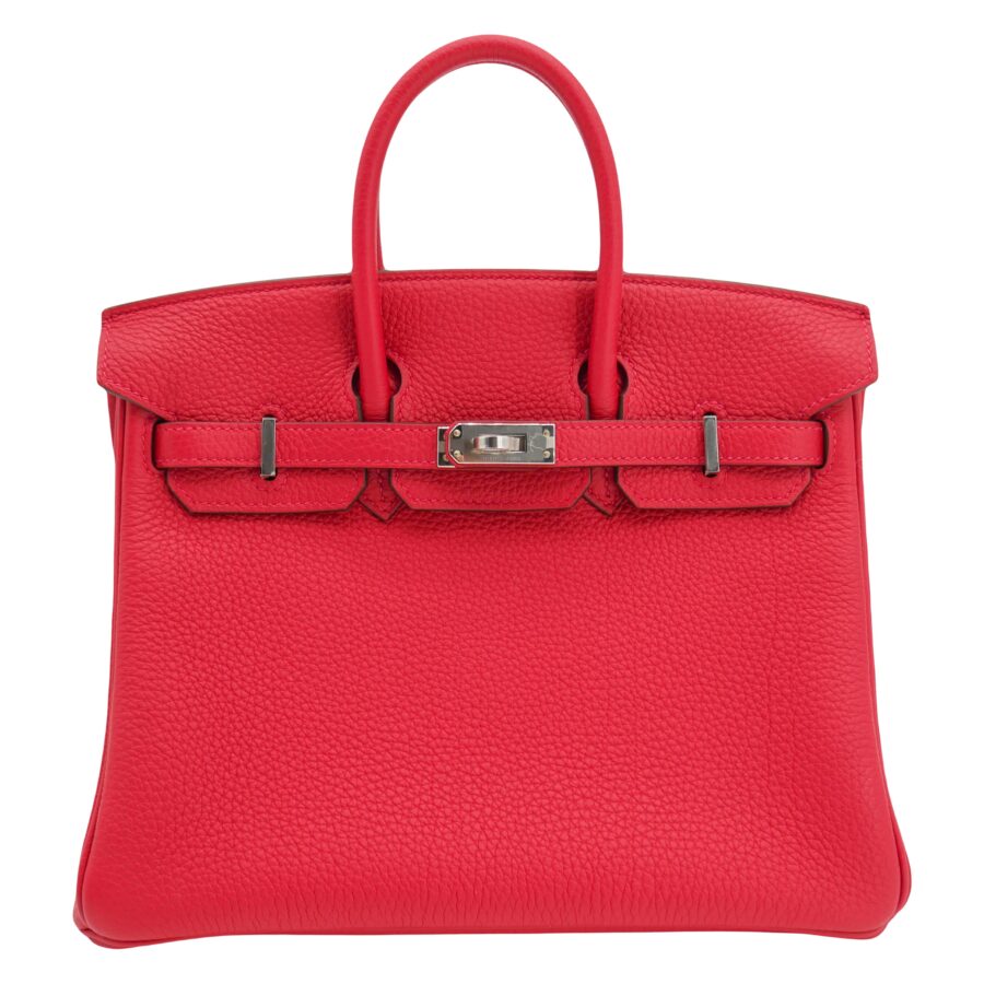 Hermes25cm Birkin Verso Rouge Casaque Togo Leather Palladium Hardware | Studio Nafay