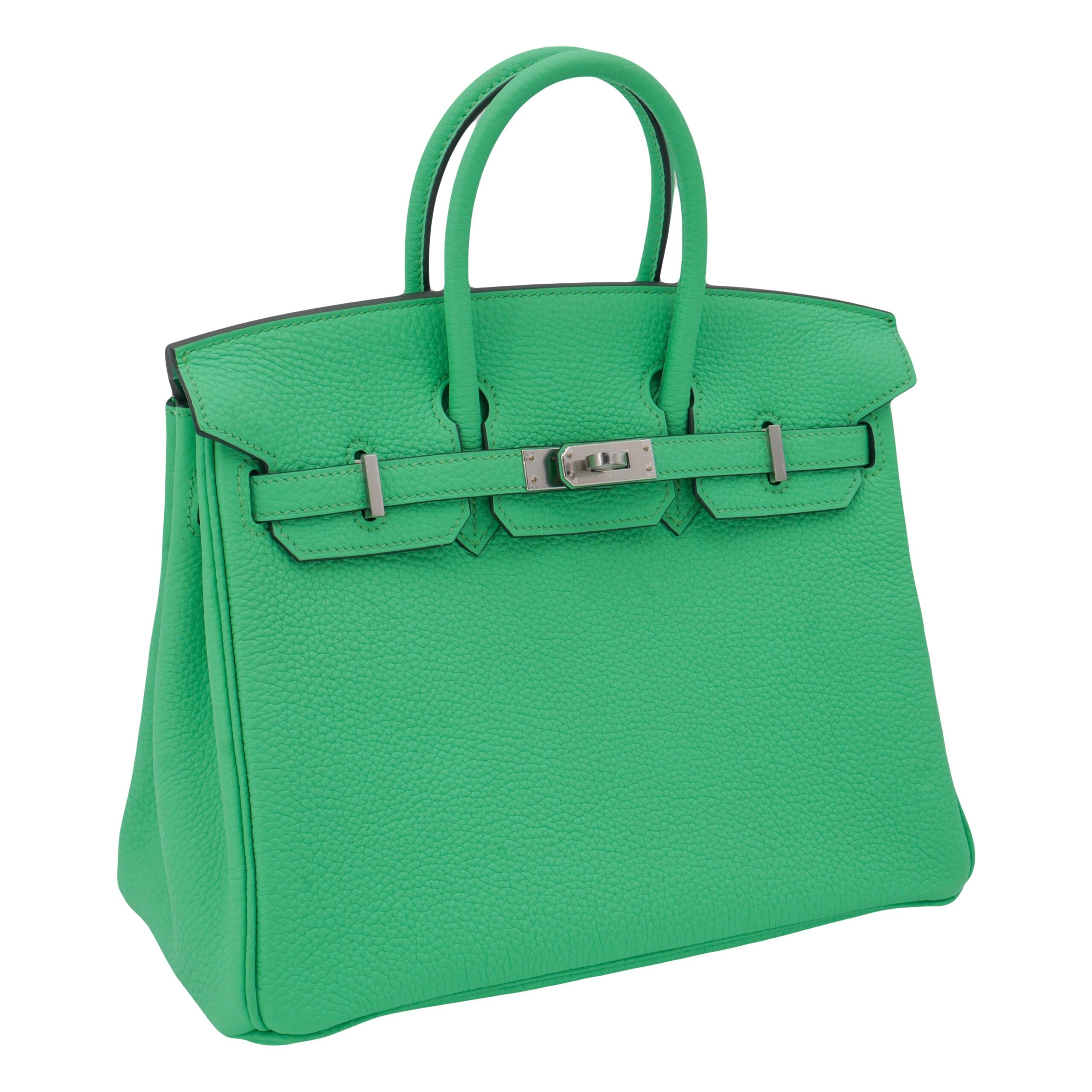 Hermes25cm Birkin Vert Comics Togo Leather Palladium Hardware