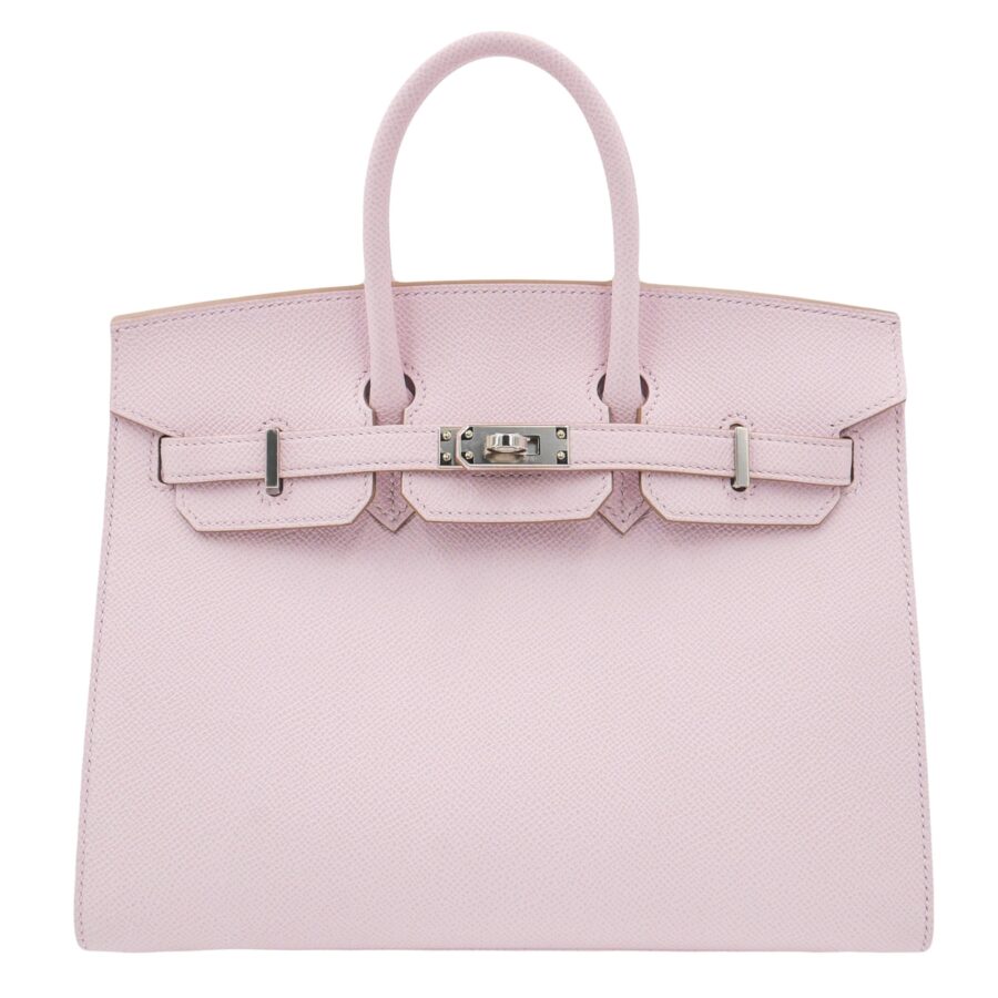 Hermes25cm Birkin Sellier Mauve Pale Epsom Leather Palladium Hardware | Studio Nafay