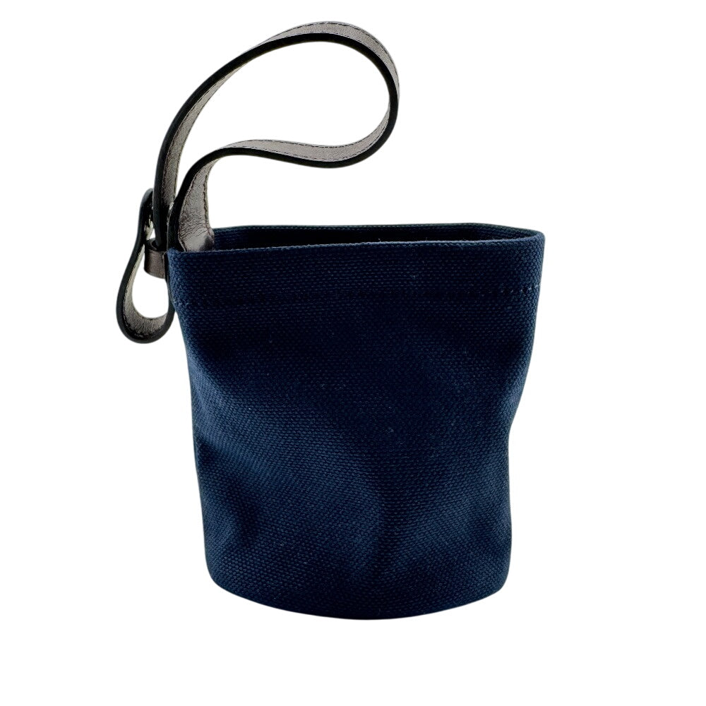 HERMES Pouch canvas Navy