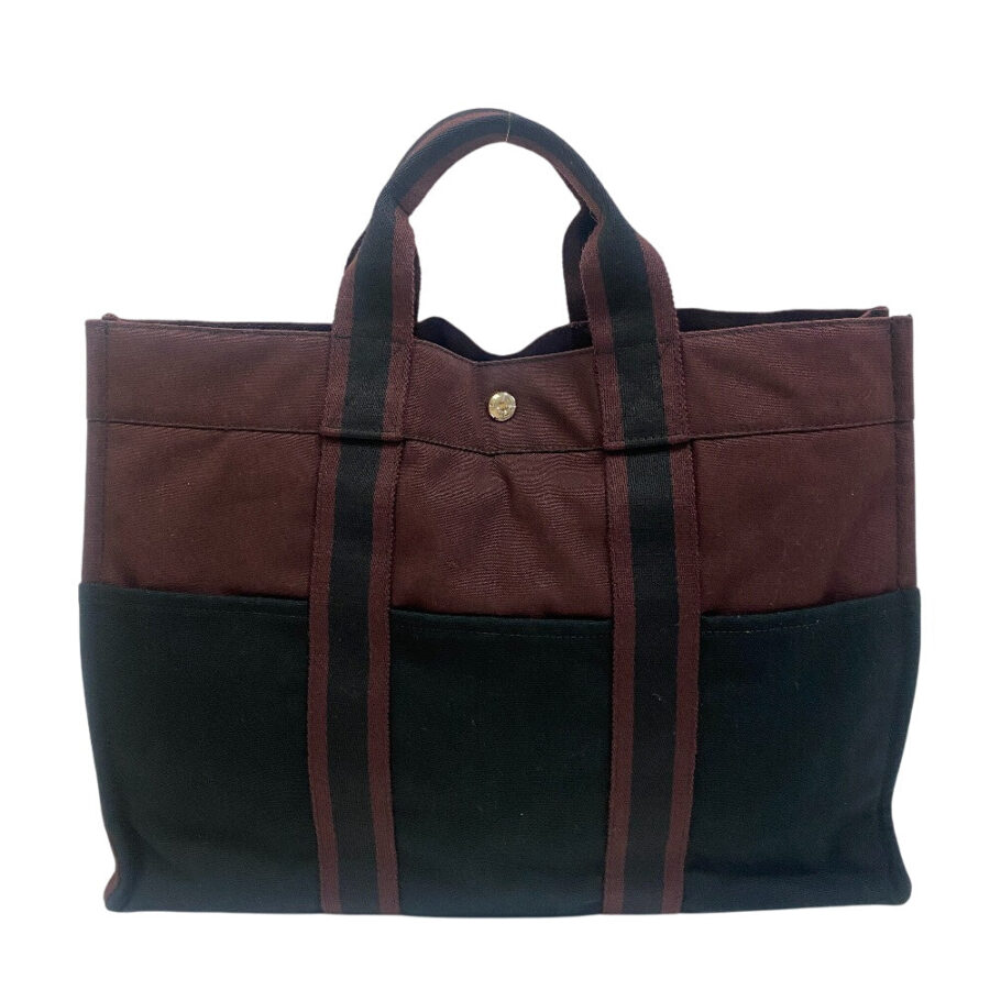 HERMES Tote Bag Cotton canvas wine-red Tote Bag By color Fool ToeMM Women(Unisex) | Studio Nafay