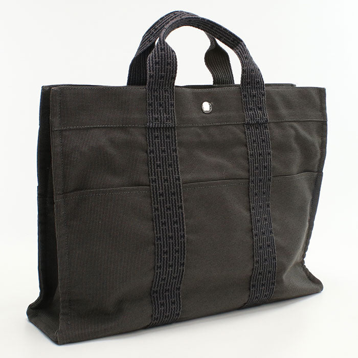 HERMES Her Line MM Tote Bag canvas gray unisex | Studio Nafay