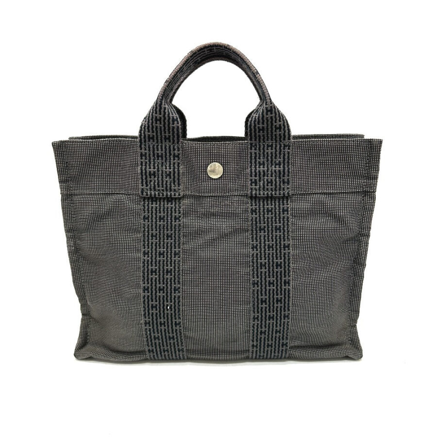 HERMES Handbag canvas gray Her Line Tote PM Women | Studio Nafay