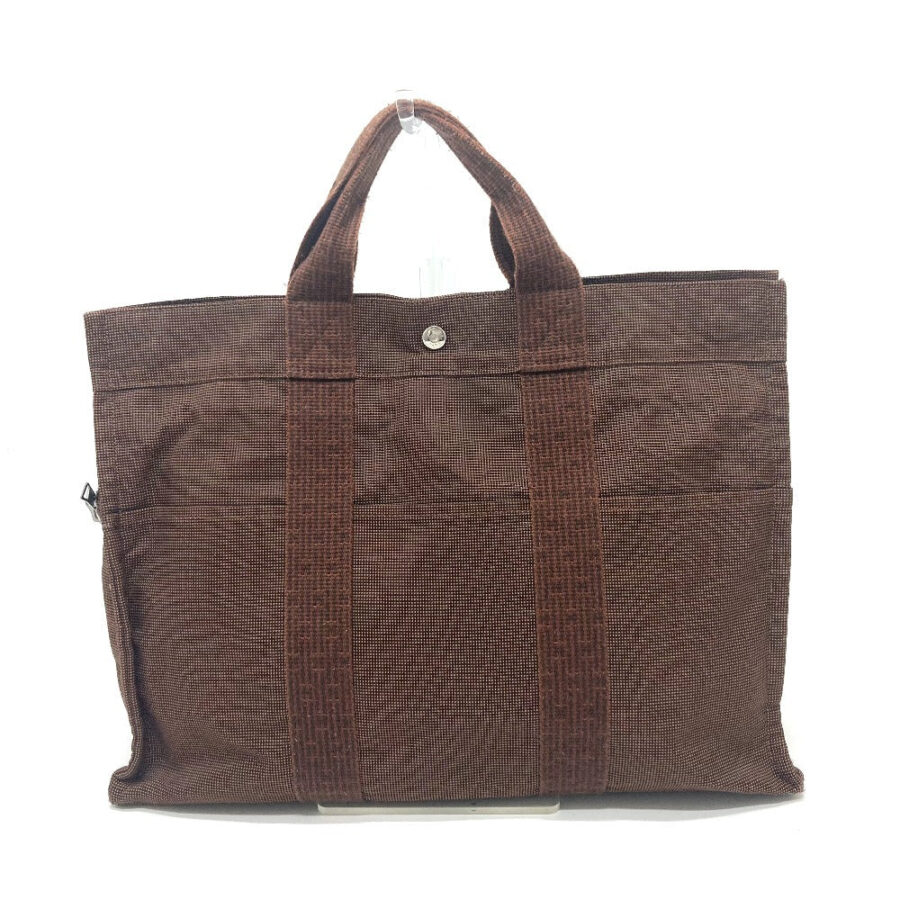 HERMES Tote Bag canvas Brown Her LineTote MM Women | Studio Nafay