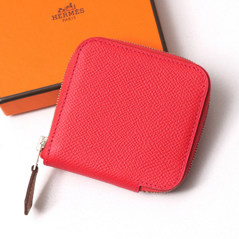 HERMES Pouch Epsom Pink/Metal:Silver Della Cavalleria Azap Compact Mini Silk Inn Women | Studio Nafay