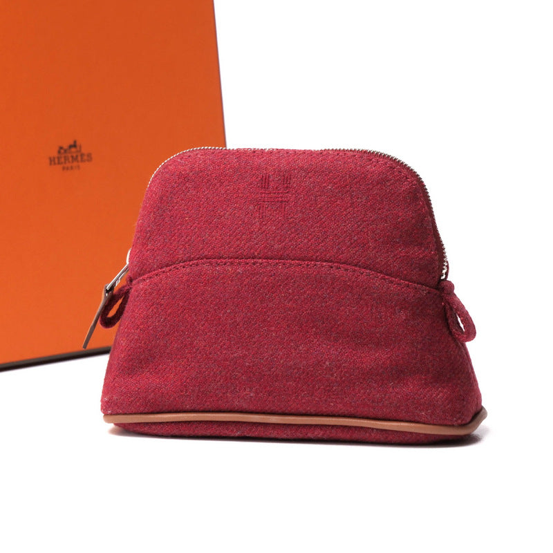 HERMES Accessory pouch tweed Bordeaux Women | Studio Nafay