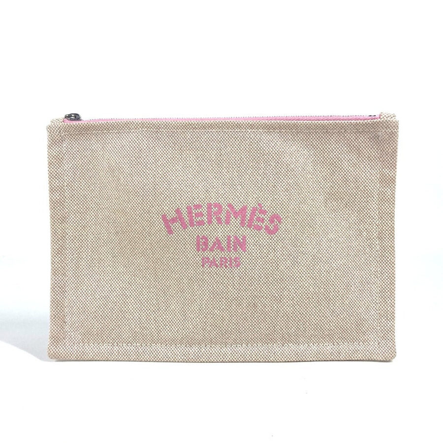 HERMES Pouch canvas pink logo Sailing | Studio Nafay