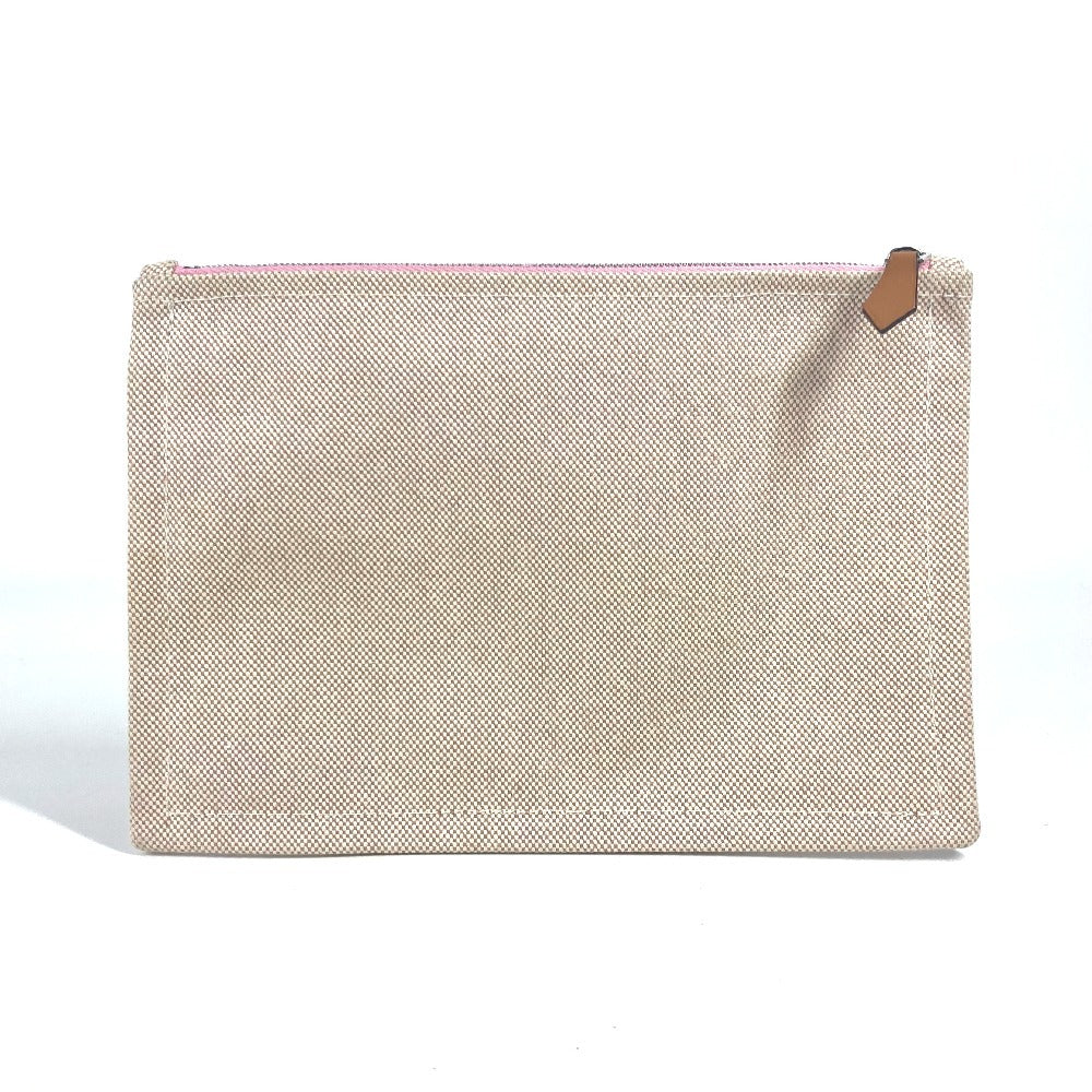 HERMES Pouch canvas pink logo Sailing
