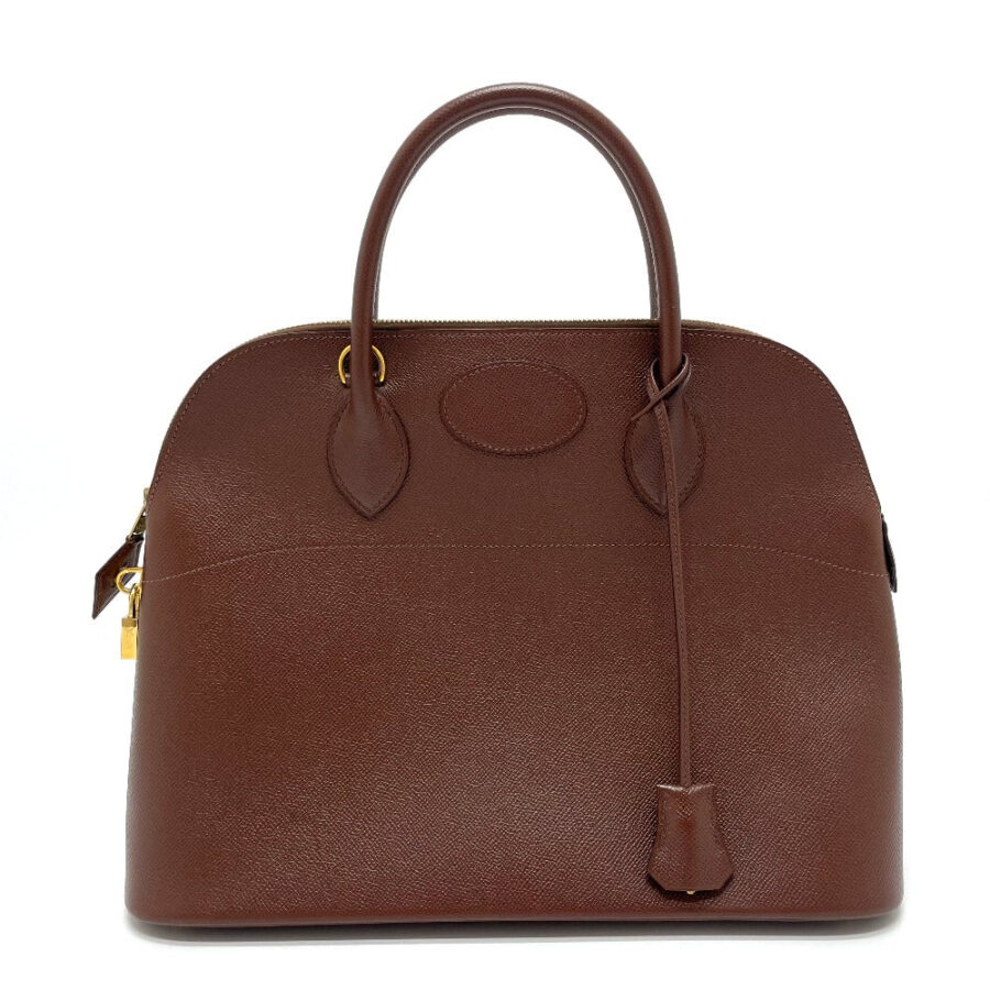 HERMES Handbag leather Brown Bored 35 Women | Studio Nafay