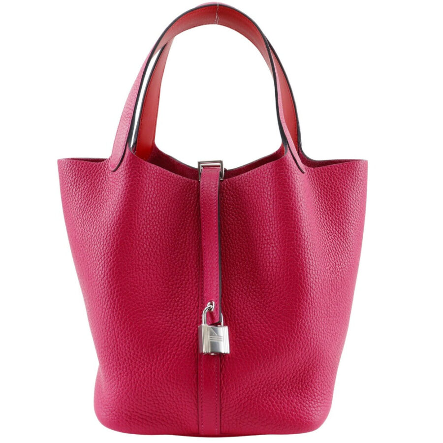 HERMES Handbag Togo pink Pico Tan Lock MM Women | Studio Nafay