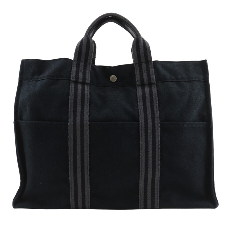 HERMES Handbag cotton black Tote Bag Fool ToeMM | Studio Nafay