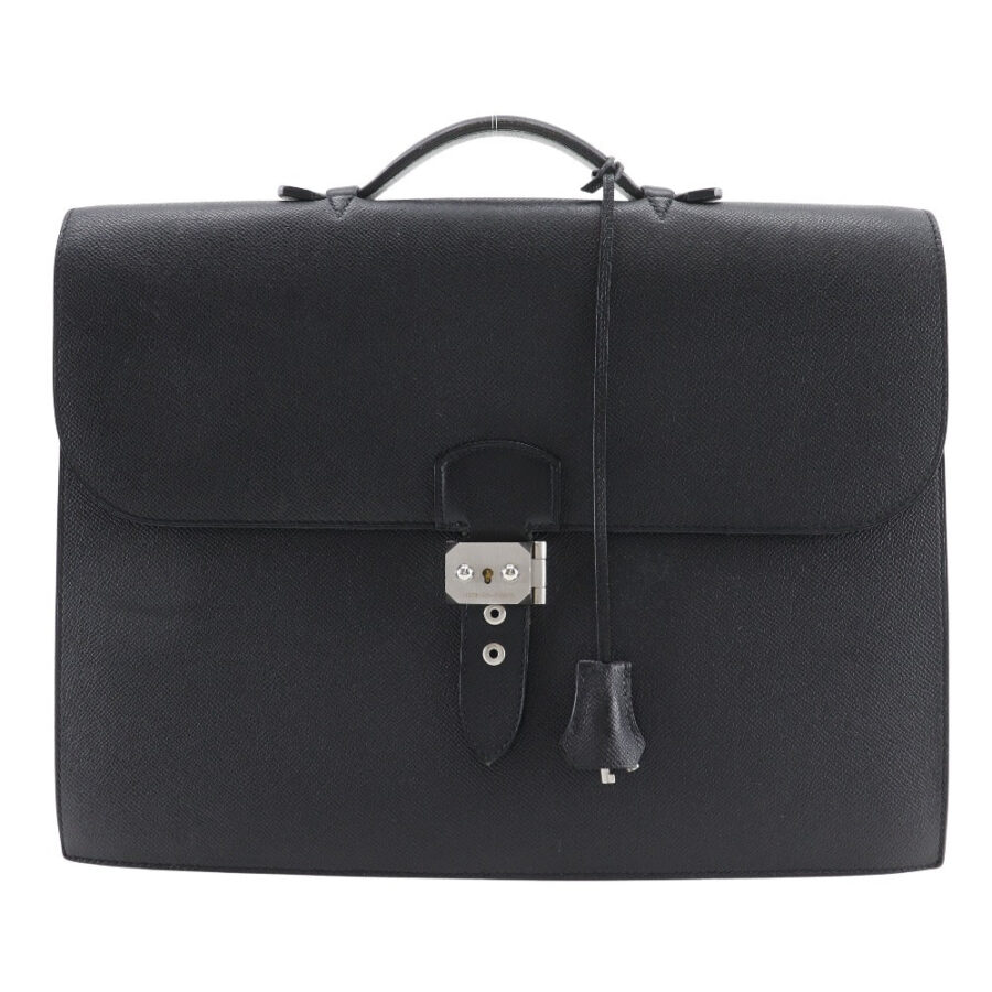 HERMES Business bag Epsom black Sac Adepeche 38 mens | Studio Nafay