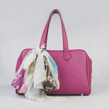 Luxury Hermes Togo leather handbag peach