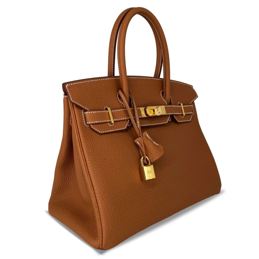 brown فاخرة Hermes Birkin Togo B30 GHW designer bag | Studio Nafay