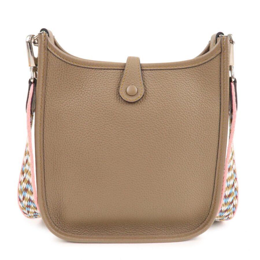 Luxury Hermes Taurillon Clemence Evelyne TPM Shoulder Bag Etoupe Brown | Studio Nafay