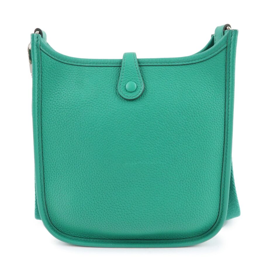 Luxury Hermes Taurillon Clemence Evelyne TPM Amazon Shoulder Bag Green | Studio Nafay