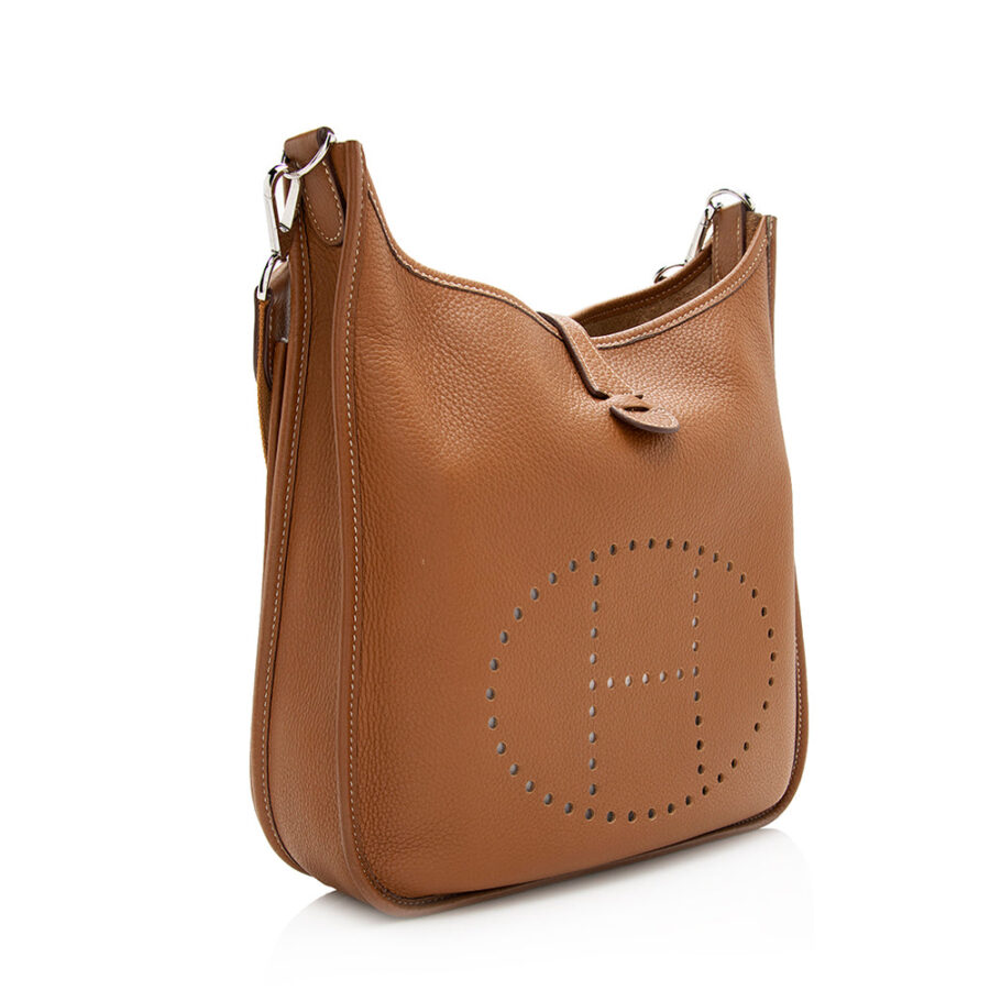 Luxury Hermes Taurillion Clemence Evelyne II PM Shoulder Bag | Studio Nafay