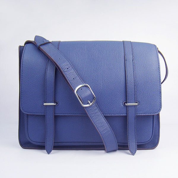Luxury Hermes Steve Ladies Shoulder Bag Blue