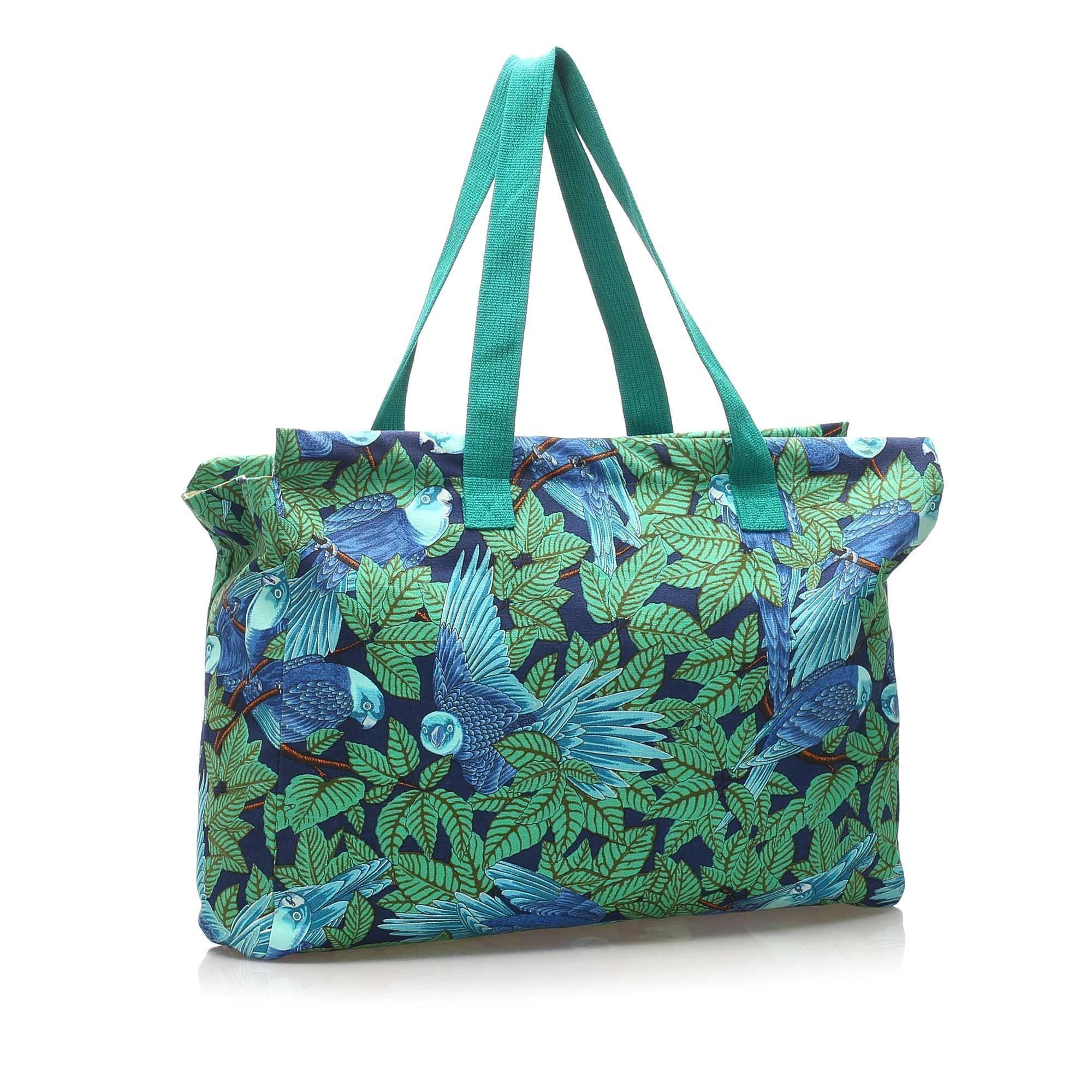 Luxury Hermes Printed Canvas Tote Bag
