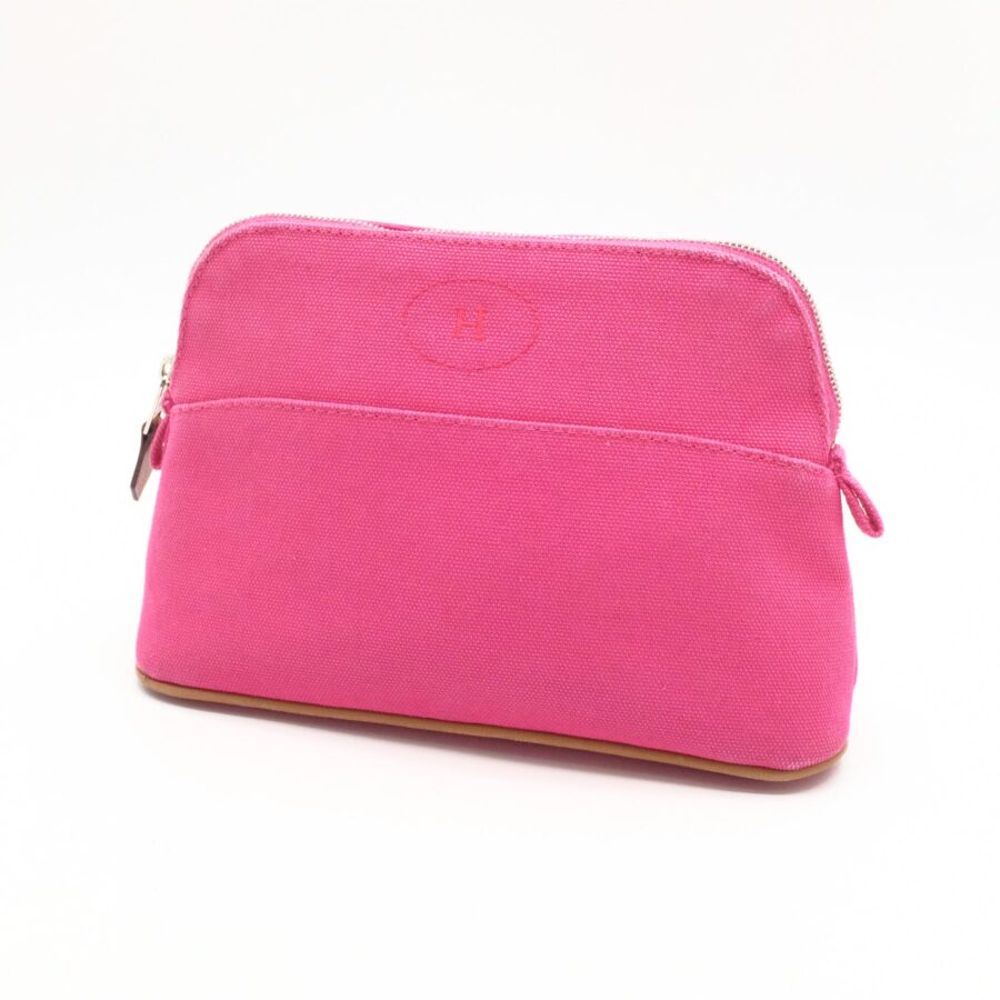 Hermes Mini Bolide Pouch in Pink Canvas | Studio Nafay