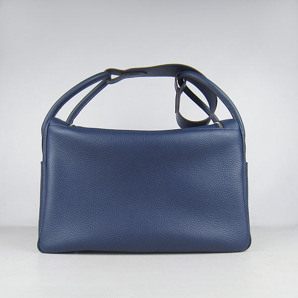 Luxury Hermes Lindy 34cm handbag 6208 dark blue Silver | Studio Nafay