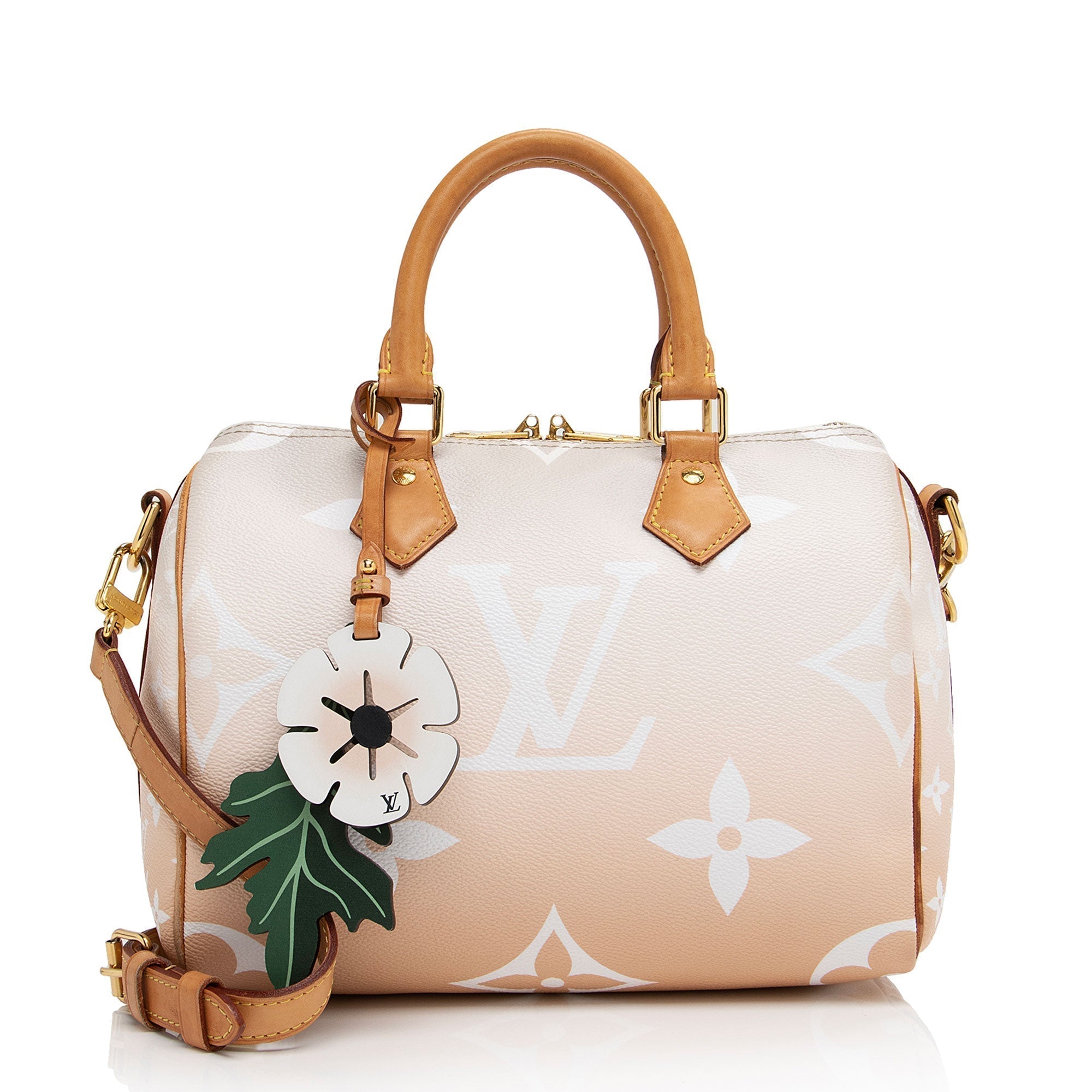 Louis Vuitton Giant Monogram Canvas By The Pool Speedy Bandouliere 25 Satchel